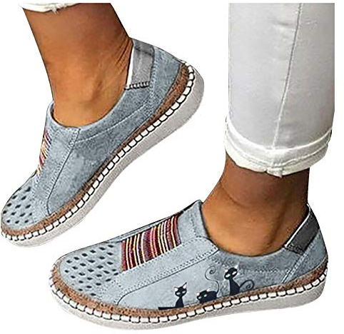 Sneaker Damen Schwarz Elegant Mesh Spitze Slip On Schuhe Fußballschuhe Laufschuhe Leichtgewichts Atmungsaktiv Frauen Joggingschuhe Sneakers Plateau Casual Große Größe Für Sporthalle Outdoor Jogging