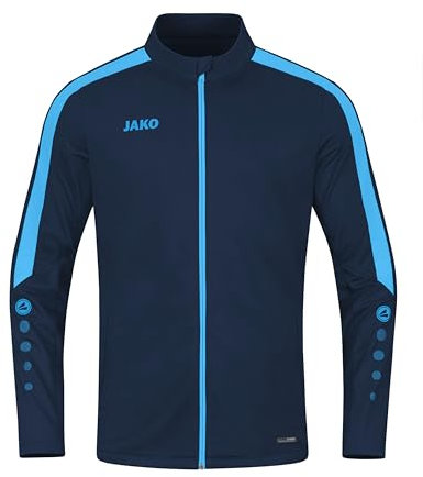 JAKO Kinder Polyesterjacke Power, Marine/Skyblue, 116