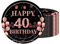 Platos de Papel para 40 Cumpleaños - 16 Desechables de 18 cm, Negro y Oro Rosa para Jóvenes y Niñas - Happy