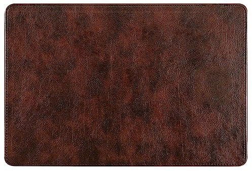 BYYLECL Großes Gaming-Mauspad, kabelloses Ladegerät, Gaming-Mauspad – rutschfeste Gummiunterseite, wasserdichte Oberfläche, Anti-Fransen-genähte Kanten, 30 x 20 cm, Dunkelbraun