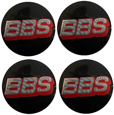 NURCIX 4 pièces Voiture Cache Moyeux Stickers,éTanche Anti-PoussièRe,pour BBS 60MM Auto Jante Cache de Roue Accessoires de Protection décoratifs