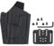 Kydex Taktisches Holster Leichtgewicht für Glock17/19/19X/45 mit TLR-1 Taschenlampe Pistole Holster Schnellverschluss QLS Kit Airsoft Ausrüstung (Black)
