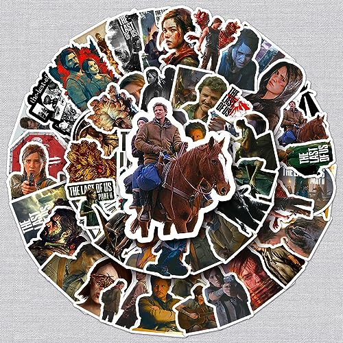 The Last of Us Aufkleber The Last of Us Sticker Set 50 Stücke Niedlich Deko für Auto Laptop Skateboard Fahrrad Moped Motorrad Fahrrad Computer,Geeignet für Erwachsene Kinder