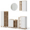 Vicco Set di mobili da bagno Karen, Sonoma/Bianco, 5 parti