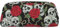 FUFIZU Federmäppchen mit Totenkopf und roter Rose, PVC, Unisex, Kosmetiktasche, kleine Schmuckaufbewahrungstasche, gold, Einheitsgröße, Kindergepäck
