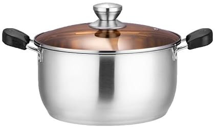 26 Cm Large Capacity Stock Pot Meat Pot and Vegetable Pot Stainless Steel Pot for Induction and Gas Stoves(26cm)