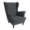 SEELLOO Sessel Wohnzimmer Ohrensessel Samt Bunt Loungesessel Fernsehsessel Relaxsessel Wohnzimmersessel Couchsessel Armsessel, Graphit, 95 x 81 x 102 cm