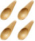 Lot de 4 cuillères en bois pour épices, café, sel et dessert, mini cuillères adaptées pour la cuisine