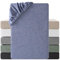 SOULFUL Drap Housse 140x190 cm,100% Coton Lavé,avec Poches élastiques de 30 cm Confortable Respirant avec Un Toucher Lin, Certifié Oeko-Tex,Bleu Denim