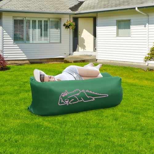 Camping Schlafsofa Luftsofa Aufblasbarer Liegestuhl mit Luftliege Einfach aufzublasen ohne die Notwendigkeit einer Pumpe, öffnen Sie es einfach gegen die Luft, um die Luft sehr gut zu halten