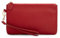 befen Leather Wristlet Purse for Women Small Clutch Phone Wallet Cute Small Pouch Bag with Wrist Straps-New Red
