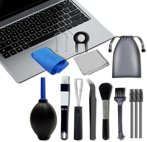 Dirfuny Weiche Bürste Tastaturreiniger - Staubreinigung Tastatur Reinigungsset | Laptop Reinigungsset, Tastatur Reinigung mit Bildschirm Reinigungstücher für Kamera Handy PC Laptop