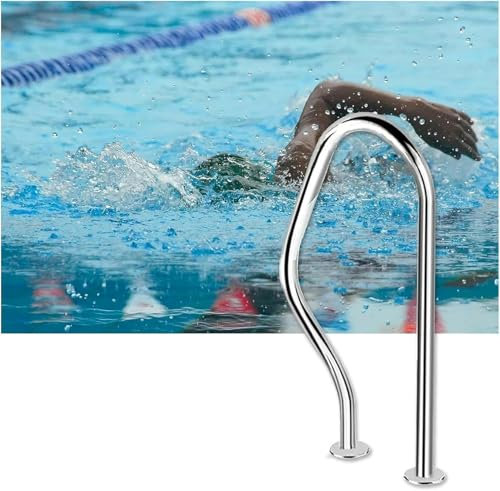 Kit corrimano per piscina in acciaio inossidabile per piscine interrate facile da montare barre di sostegno dell'acqua per adulti, durevole ed elegante ringhiera per piscina