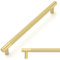 Amerdeco 10 Piezas Tiradores Oro Mate para Cocina 192mm, Tiradores para Armarios y Cajones, Tirador de Puerta UK0040