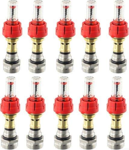 Underfloor Heating Manifold Flow Meter-Regulator Precision Heat Control Device(1/2 * 10pc)