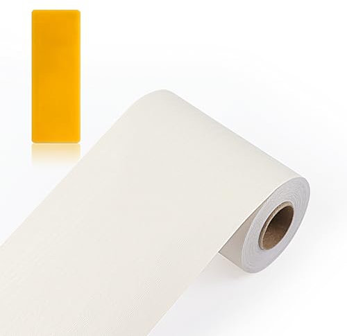 ZTVOWTO Holzmaserung Klebeband Holzoptik Dachpappe Selbstklebende Wasserdichtes Boden Reparaturband Wandanschlussband Abdichtband Kratzer Reparatur für Möbel Boden Tische(Cremefarben)