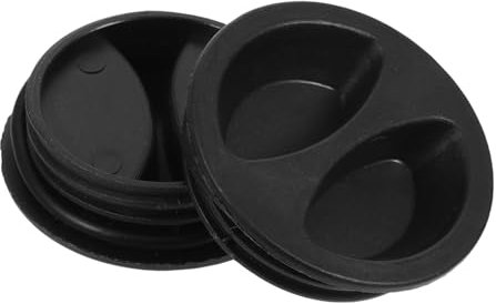 OFFSCH Copertura Base Ombrellone da Esterno 2 Fori di Drenaggio per Supporto Ombrellone Giardino Prevenzione Ruggine Accumulo Acqua Nero 5 Cm