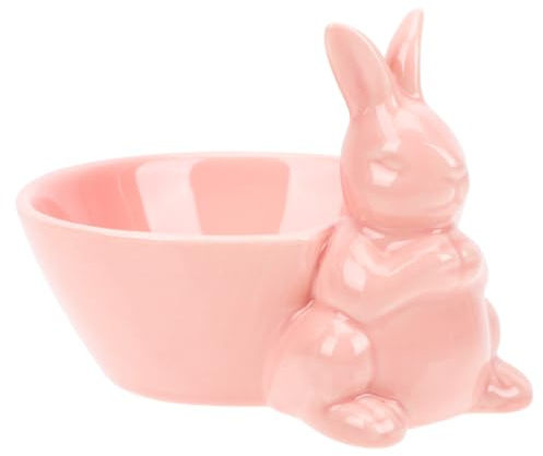 Amosfun Ceramic Bunny Bowl 10 cm – Easter Candy Dish, Rabbit Snack Bowl for Fruits, Nuts, Ice Cream, Cereal – Holiday & Daily Kitchen Decor