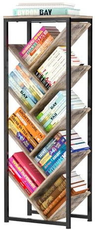 Baumförmiges Bücherregal – 9-stöckiges, bodenstehendes baumförmiges Bücherregal für gebundene Bücher, kleines Bücherregal für kleine Räume, Bücherregale, hölzerne Bücheraufbewahrungs- und -organisatio
