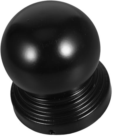 ANDRESLAD Schwarze Zaunpfostenkappen Aus Metall Pfostenabdeckkappe Mit Kugelkopf Für Landhausstil Und Gartenzaun-dekorationen Wetterbeständige Eisenkappen