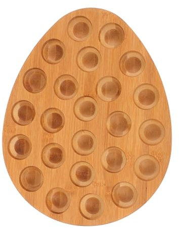 Alipis Vassoio Portauova in Legno Naturale Organizer Per Uova Fresche Contenitore Per Frigorifero Piano Di Lavoro Per Cucina Soluzone Salvaspazio
