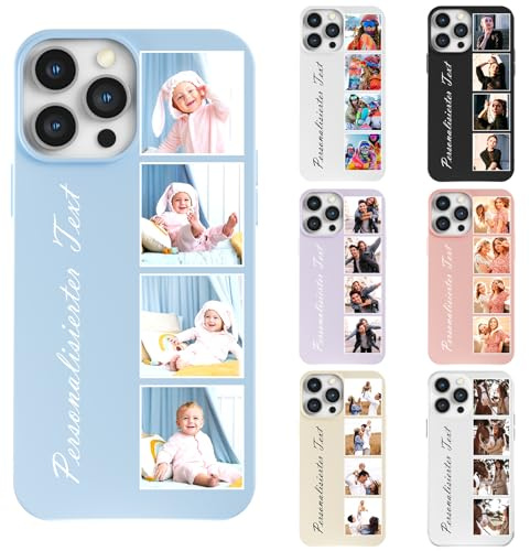 CHABDA Personalisierte Handyhülle mit Bild Foto Text für iPhone 15 Selbst gestalten für individuelle TPU Hülle mit Eigenem Foto Bild Text Individuelle Selbst Gestalten Custom Case Mehrfarbig
