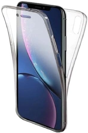 emaxsave iPhone XS Max 360 Case – Full Body Clear Front & Back Cover with Shock Absorbing TPU Frame | Transparent Slim Gel Case | Scratch Resistant Protection | for iPhone XS Max 6.5