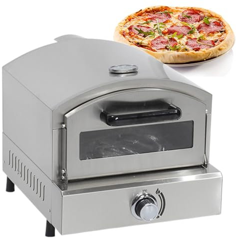 Beachtiful Four à Pizza Portable, Machine à Pizza à Gaz de Comptoir, Gril à Pizza D'extérieur, en Acier Inoxydable, avec Pierre à Pizza, pour Usage Commercial/Domestique/Cuisine