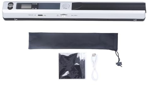 Ejoyous Tragbarer Scanner, Handscanner Dokumentenscanner 900 DPI Farbscanner A4 Scanner 8,27 Zoll HD für Zuhause, Reisen und Büro (Silver)