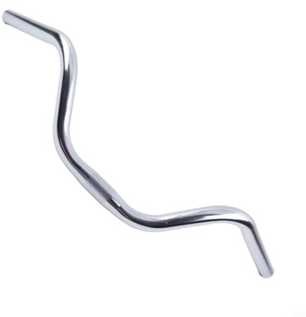 Lenker für Fahrrad, Iron Trekking Comfort Lenker 25,4 mm Klemmdurchmesser, 560 mm Breite, Allrounder-Stil für Cruiser und Falträder, Silber