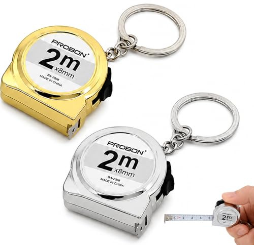2 Stück Maßband 2m, Massband 2m,Mini Maßband Mit Schlüsselanhänger Einziehbares Metall Measuring Tape Mit Klarer Skala Geeignet Für Zuhause, Büro, Schule Und Heimwerkerprojekte