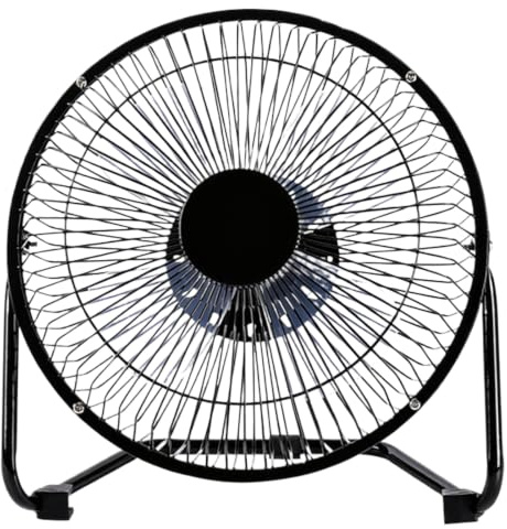 Ventilador de suelo 9 pulgadas, negro, 3 velocidades, inclinable, 770 CFM