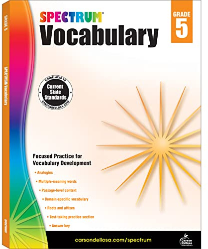 Spectrum Vocabulary, Grade 5: Volume 88