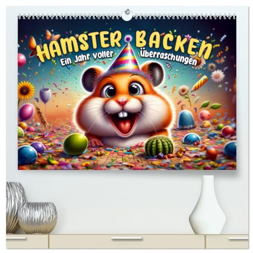 Hamsterbacken: Ein Jahr voller Überraschungen (hochwertiger Premium Wandkalender 2026 DIN A2 quer), Kunstdruck in Hochglanz: Ein Jahr voll Hamster-Spaß! (CALVENDO Tiere)