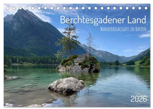 Berchtesgadener Land - Wanderhighlights in Bayern (Tischkalender 2026 DIN A5 quer), CALVENDO Monatskalender: Die schönsten Ausflugsziele rund um den Königssee. (CALVENDO Orte)
