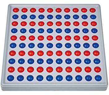 Abaco 100, rot / blau, Reihen - Mathematik Rechnen Lernen Zahlen Schule Kinder Schüler Unterricht Lehrmittel trainieren üben Übungen Rechenaufgaben ... Zahlenraum bis 100 mit dem genialen Dreh!)