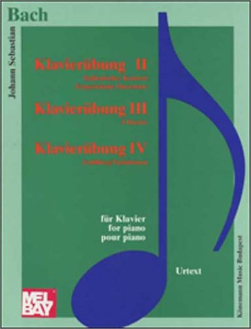 Klavierübung II, Italienisches Konzert, BWV 971, Französische Ouverture, BWV 831; Klavierübung III, 4 Duette, BWV 802-805; Klavierübung IV, Goldberg-Variationen, BWV 988. Für Klavier / for piano