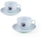 Vivo 19 5259 8312 Hot Basics Cappuccino Cups Set of 4 White Porcelain Tea Set, Four Unit 15 x 14.5 x 12 cm