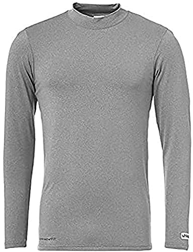 uhlsport Herren Distinction Colors Baselayer Shirt Herren Shirt, grau, dark grey melange, S