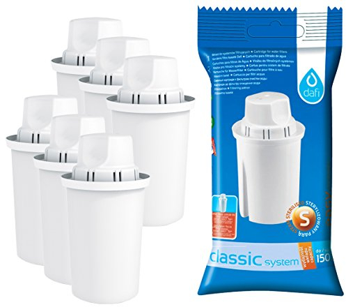 Dafi Classic Pack de 6 Cartouches compatibles avec Brita Classic & Dafi Classic carafes filtrantes