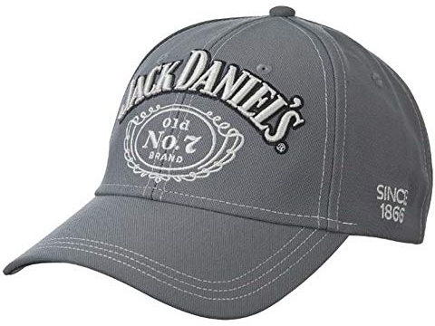 Jack Daniel's Herren Ballkappe mit Strukturiertem Logo, grau, Einheitsgröße, GRAU, Einheitsgröße