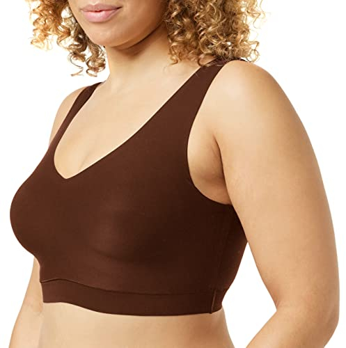 Chantelle SOFTSTRETCH, Bustier Mit Soft Cups, V-Ausschnitt, Unnsichtbare Unterwäsche für Damen, XS/S, Noyer