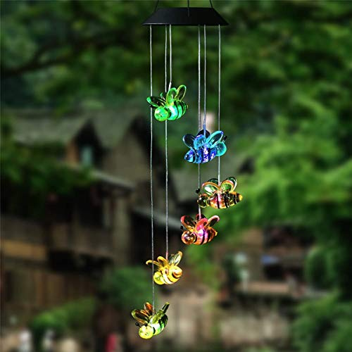 Solar Windspiel Outdoor LED Farbwechsel Solarleuchten Romantisches Dekor für Patio Garden Yard Home