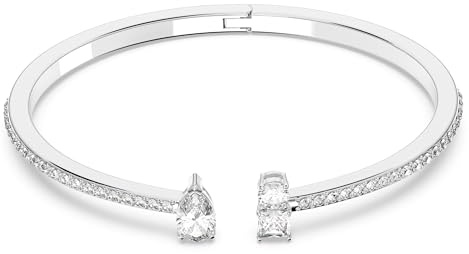 SWAROVSKI Attract Manschettenarmband, Schmuck-Kollektion, rhodiniertes Finish, klare Kristalle