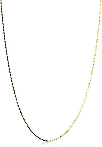 Sif Jakobs Jewellery Damen-Kette 925er Silber Zirkonia One Size, Gold, Schwarz 32014541