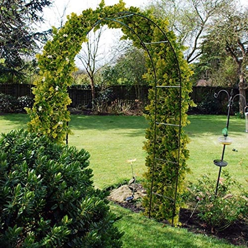 Garden Arch For Climbing Plants & Roses | Made From A Durable Steel Frame | Bottom Is Buried Into The Ground For Stability | Self Assembly