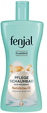 fenjal Pflege Schaumbad - 400 ml, vegan mit Jojobaöl, feuchtigkeitsspendend, normale bis trockene Haut - Classic