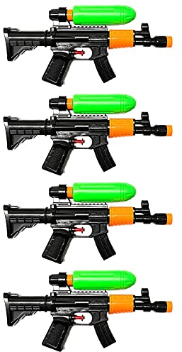 4er Set Wasserpistole mit 75 ml Wasser Tank Fassungsvermögen Spritzpistole Wassergewehr 28 cm Spielzeug Wasserspritzpistole
