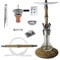 Shisha King | Skynet® Shisha Enzo aus Holz & Edelstahl mit 4 Schlauchanschlüssen, Set mit Zubehör, Tabakkopf, Schlauch & Mundstück | Naturalwood