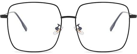 Dollger Blaulichtfilter Brille, Blue Light Blocking Glasses Women Ohne Sehstärke Brille Blaulichtfilter Groß, für PC, TV, Gaming & Handy Metallrahmen